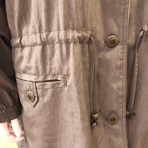 American Bazaar Hooded Trench Coat Rain Jacket - Picture 5 of 11